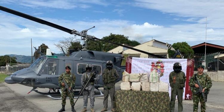 Fue incautada marihuana en operativo de las Fuerzas Militares y Fiscalía en zona rural de Planadas, Tolima 