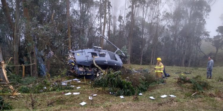 Se investiga accidente de helicóptero en Bojacá, Cundinamarca, que dejó tres muertos y dos heridos.