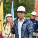 “La estación elevada de Mosquera será una infraestructura icónica para el RegioTram”: gobernador Jorge Rey al iniciar el izaje de vigas.