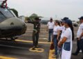 Funcionarios de la Secretaría de Salud conocen las capacidades de la Fuerza Aérea Colombiana.