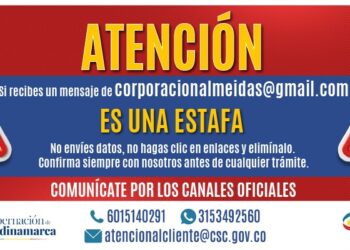 Corporación Social Cundinamarca alerta sobre correo fraudulento que pretende suplantar a la entidad.