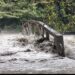Gobernador de Cundinamarca monitorea el estado del puente Ocal, tras el aumento del nivel del agua, en el municipio de Guayabetal.